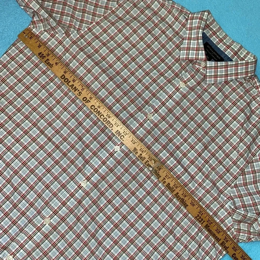 BANANA REPUBLIC button down short sleeve stretch soft wash slim fit NEW size XL - Picture 7 of 11